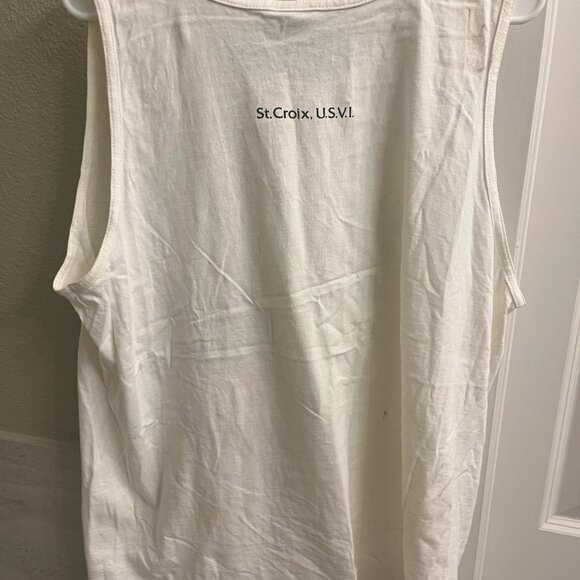 Vintage 90s Cheeseburger in Paradise Tank Top St. Croix Caribbean XL - Picture 3 of 4